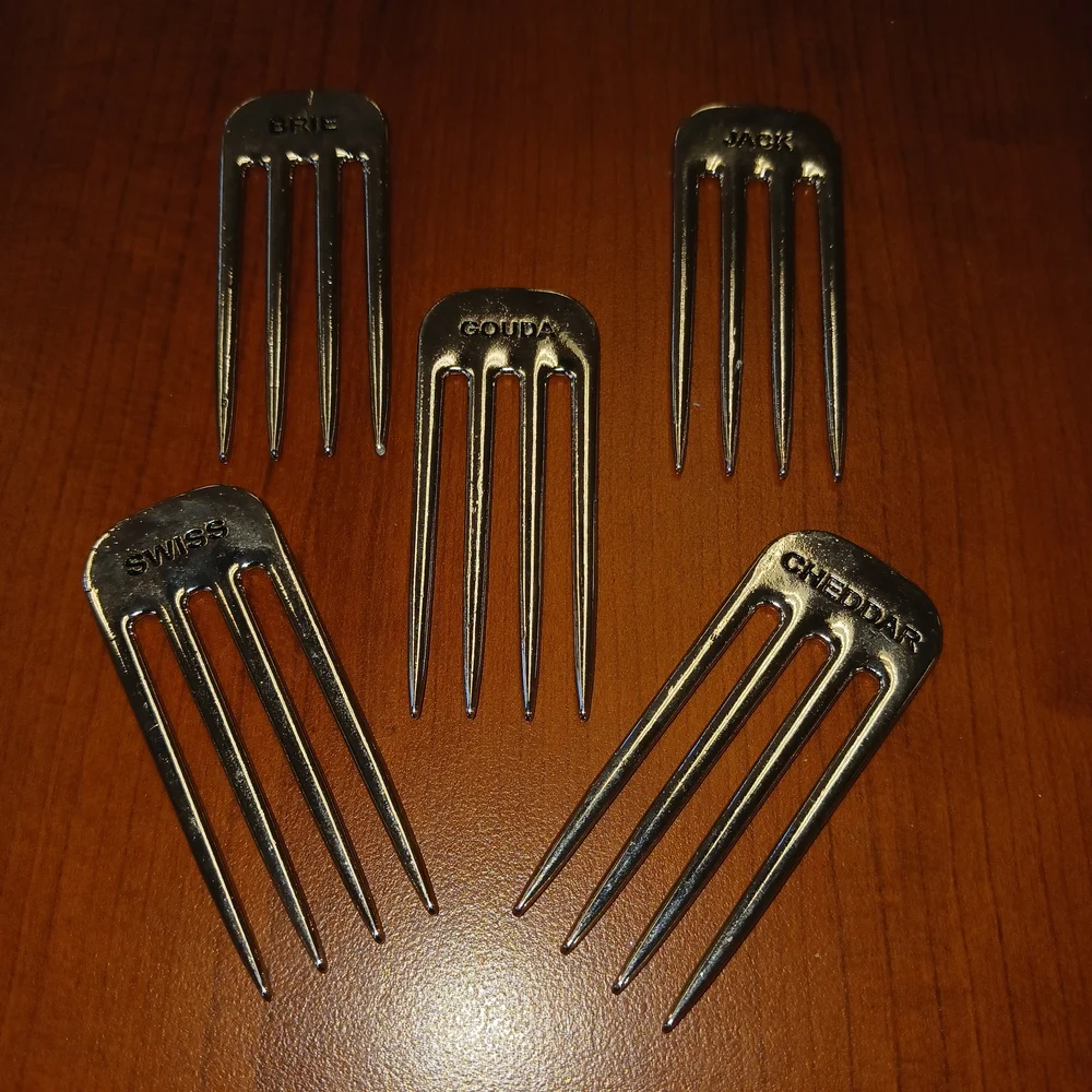Silver Cheese Markers Set